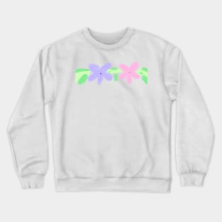 Purple pink watercolor floral art Crewneck Sweatshirt